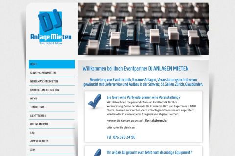 Eventpartner DJ ANLAGEN MIETEN