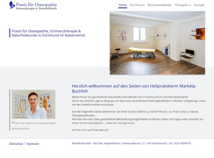 Praxis für Osteopathie, Schmerztherapie & Naturheilkunde in Dortmund im Kaiserviertel
